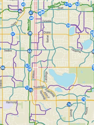 2022 Bike to work day map. Fort Collins