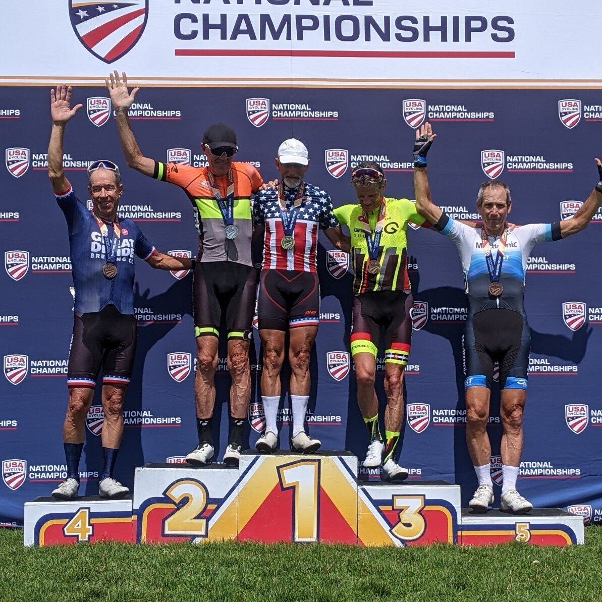 After winning the Time Trial Jim Dickerson took 4th in the road race- 65-69AG.